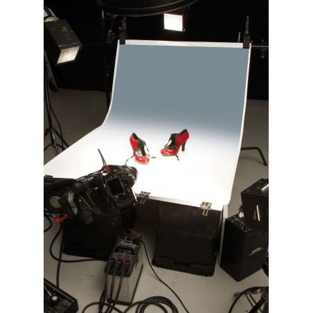 Colorgrad ColoramaPVC Background 110 x 170cm White / Grey Colorgrad ColoramaPVC Background 110 x 170cm White / Grey