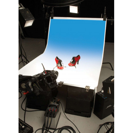 Colorgrad Colorama PVC Background 110 x 170cm White / Sky Colorgrad Colorama PVC Background 110 x 170cm White / Sky